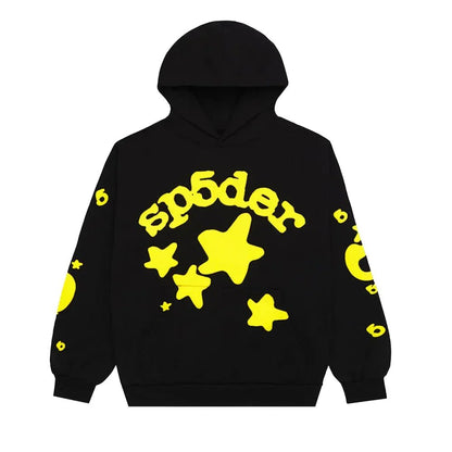 Sp5der Beluga Hoodie Onyx/Yellow - Afewvibe