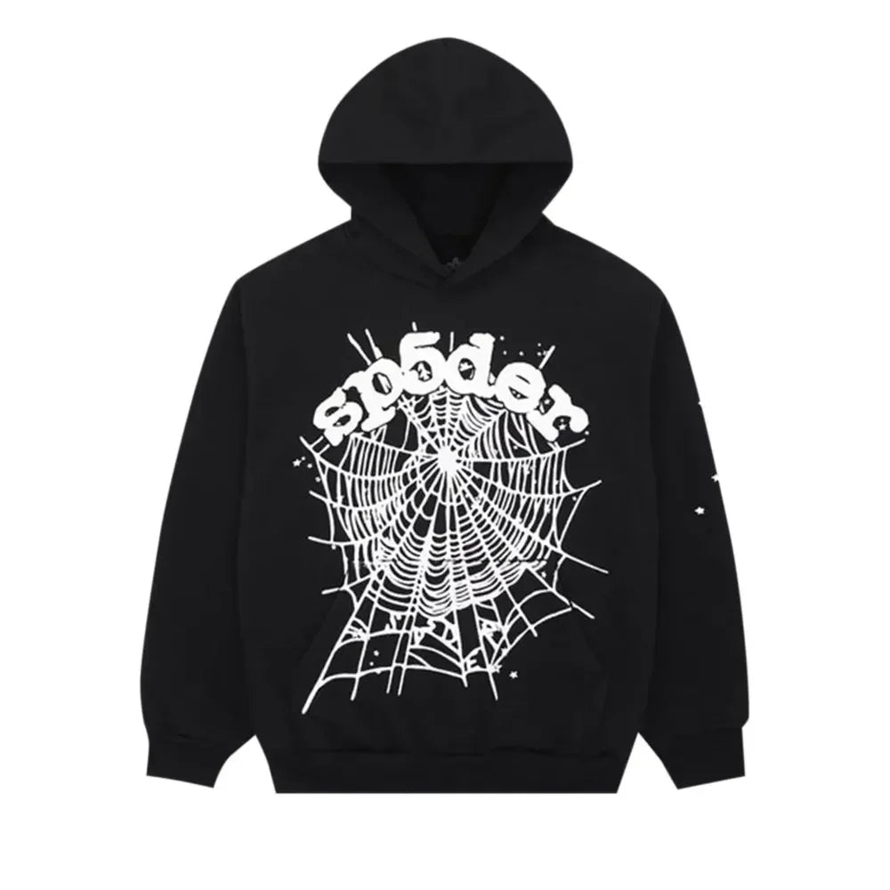 Sp5Der Og Web Hoodie Black - Afewvibe