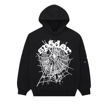 Sp5Der Og Web Hoodie Black - Afewvibe