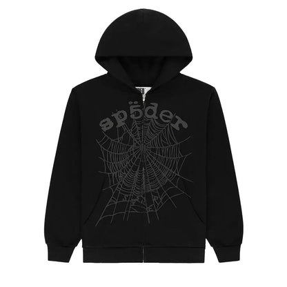 Sp5der OG Web V2 Phantom Zip Up Black - Afewvibe