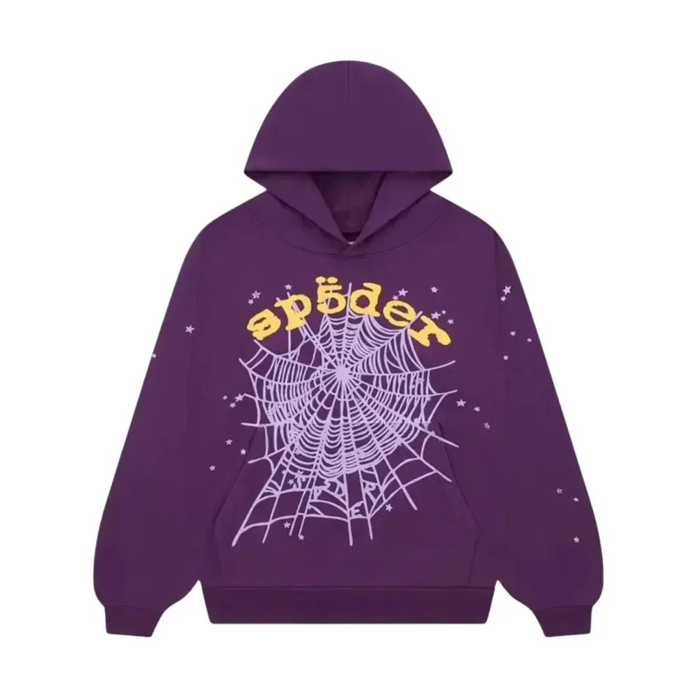 Sp5der Star OG Web V2 Hoodie Purple - Afewvibe