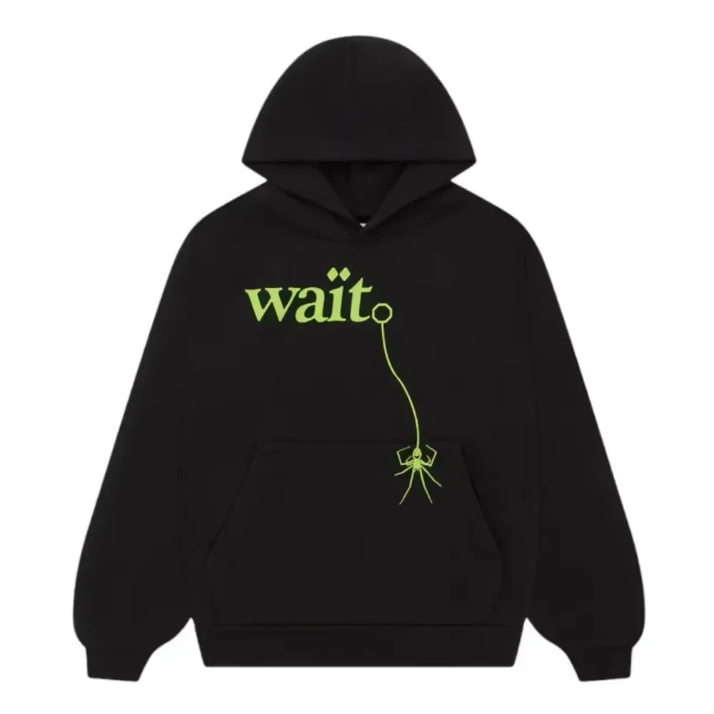 Sp5der Wait Hoodie Black - Afewvibe