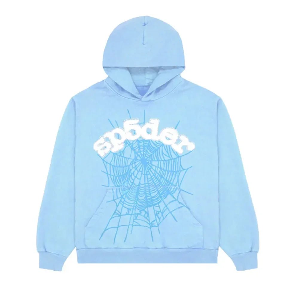 Sp5der Web Hoodie Sky Blue - Afewvibe