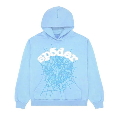 Sp5der Web Hoodie Sky Blue - Afewvibe