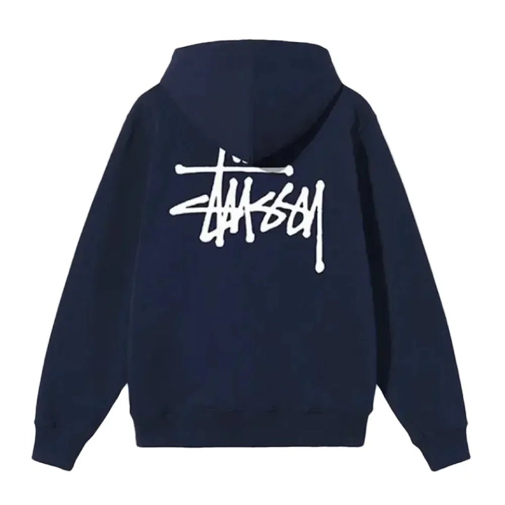Stussy Basic Zip Hoodie Navy - Afewvibe
