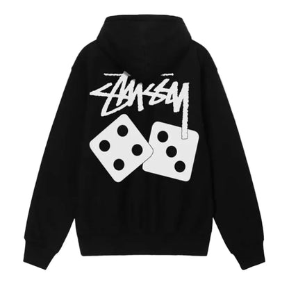 Stussy Dice Pigment Dyed Hoodie Black - Afewvibe