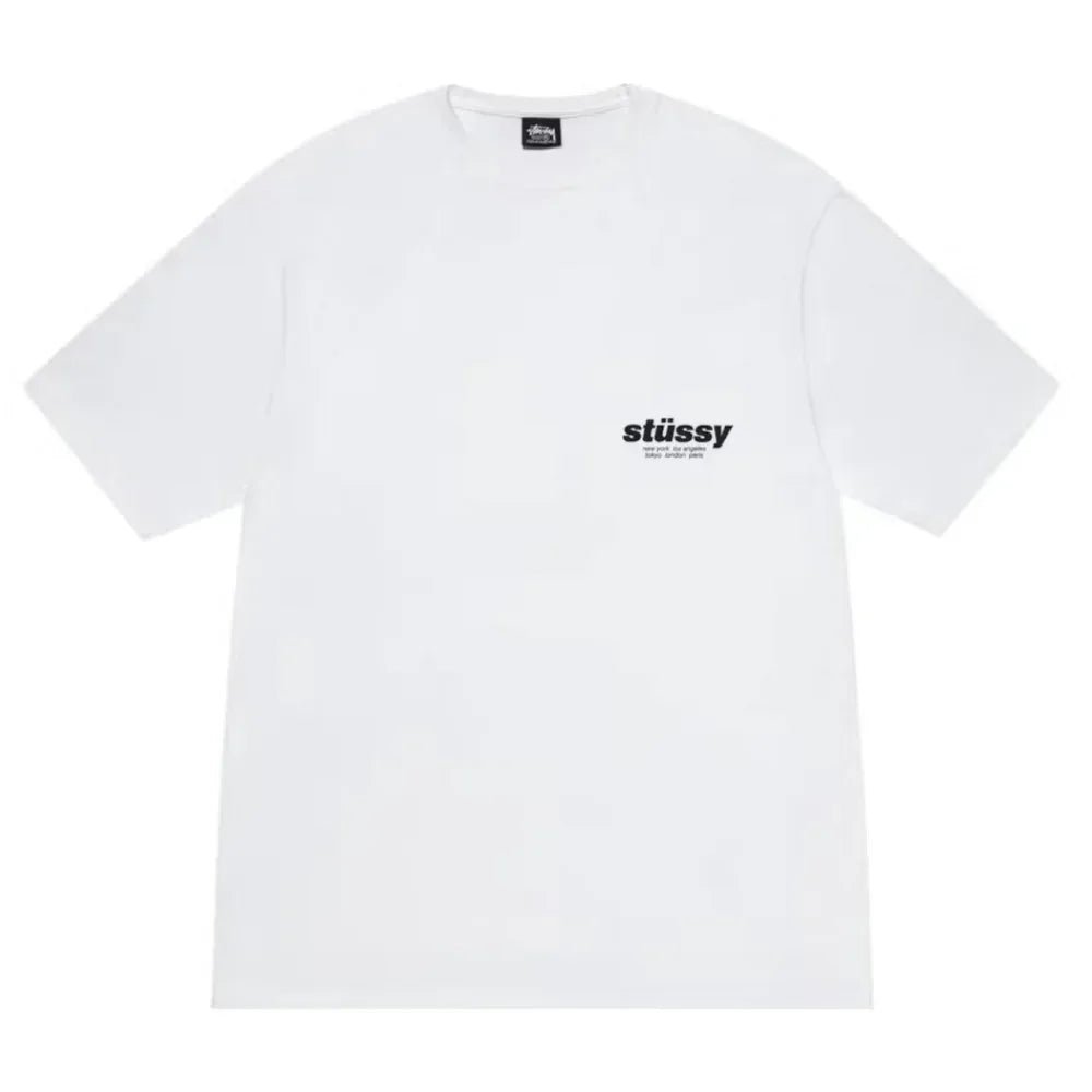 Stussy Rollers Tee White - Afewvibe