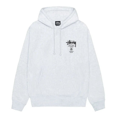 Stussy World Tour Hoodie Ash Heather - Afewvibe