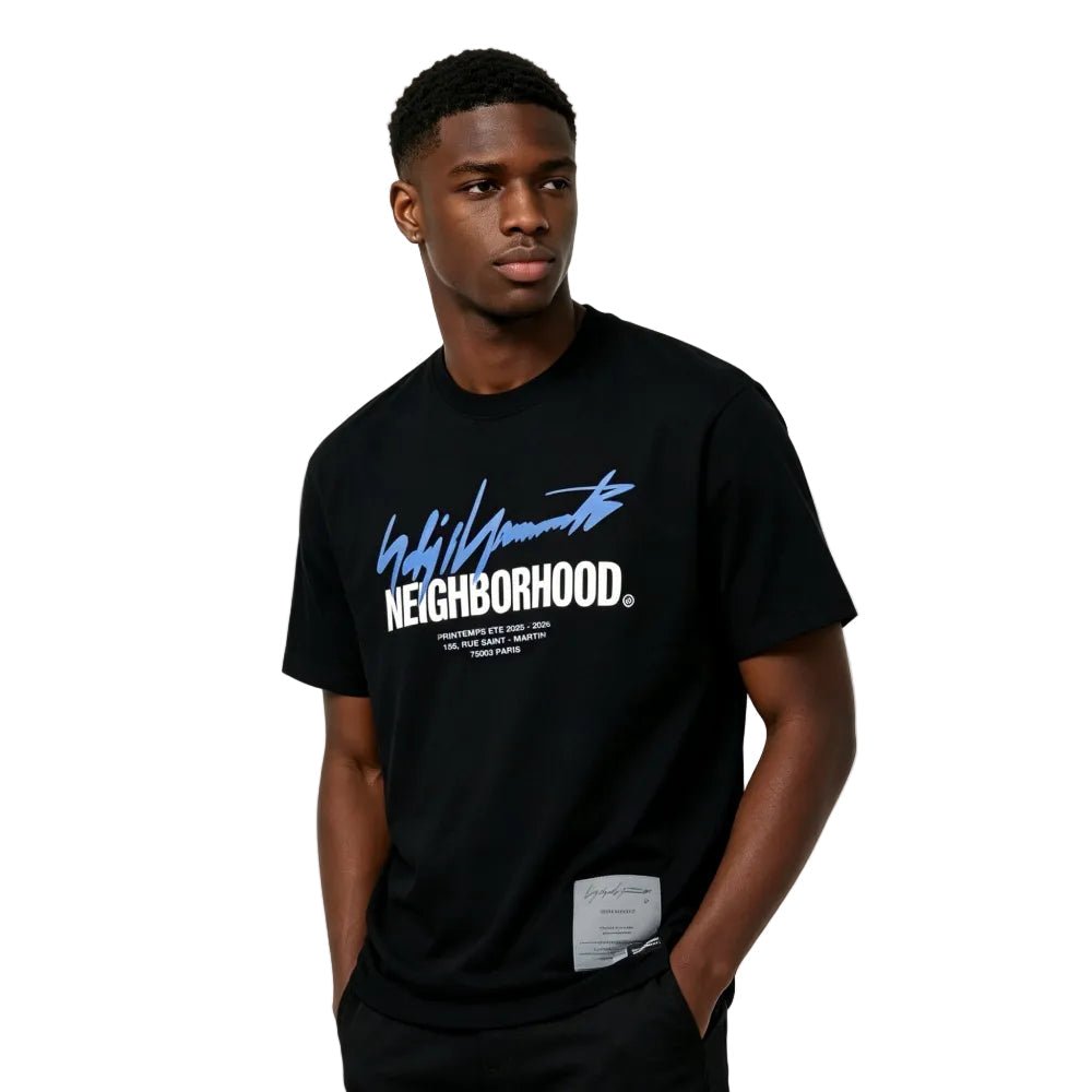 YOHJI YAMAMOTO Black NEIGHBORHOOD Edition SS - 2 T-shirt - Afewvibe